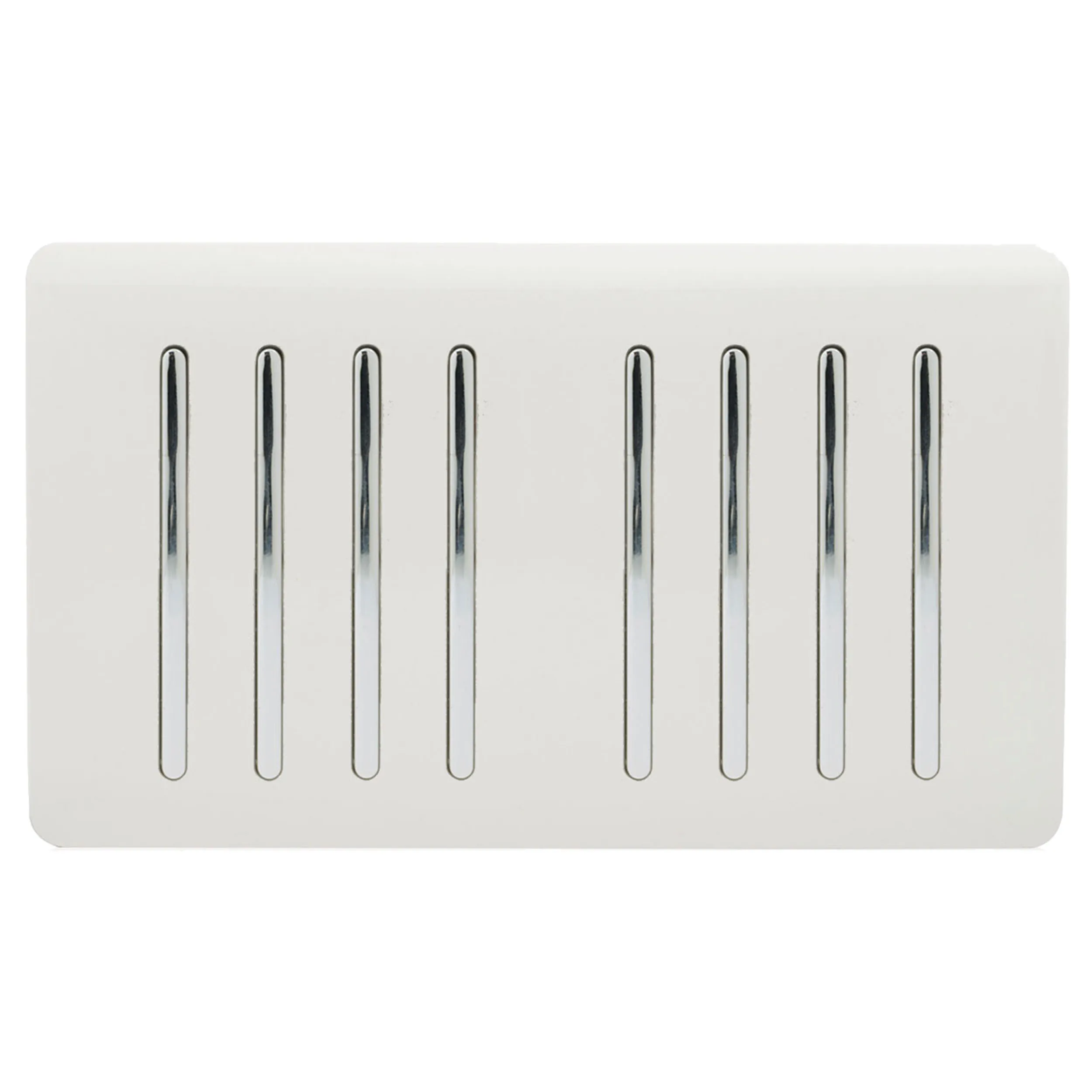 ART-SS88WH  8 Gang 2 Way 10 Amp Rocker Twin Plate Ice White